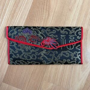 FABRIC BI-FOLD WOMEN'S SNAP CLOSURE WALLET or JEWELRY POUCH HOLDER